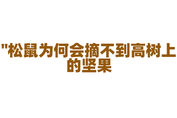 "松鼠为何会摘不到高树上的坚果？"